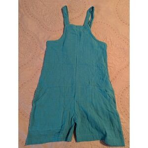 L &‎ D Blue Romper Medium 7/8